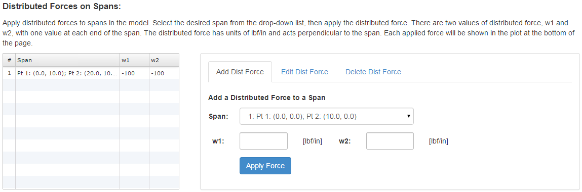 Specify Distributed Forces