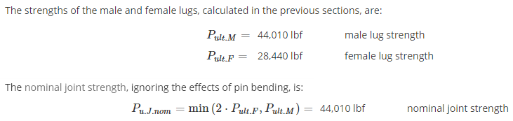 Nominal Joint Strength